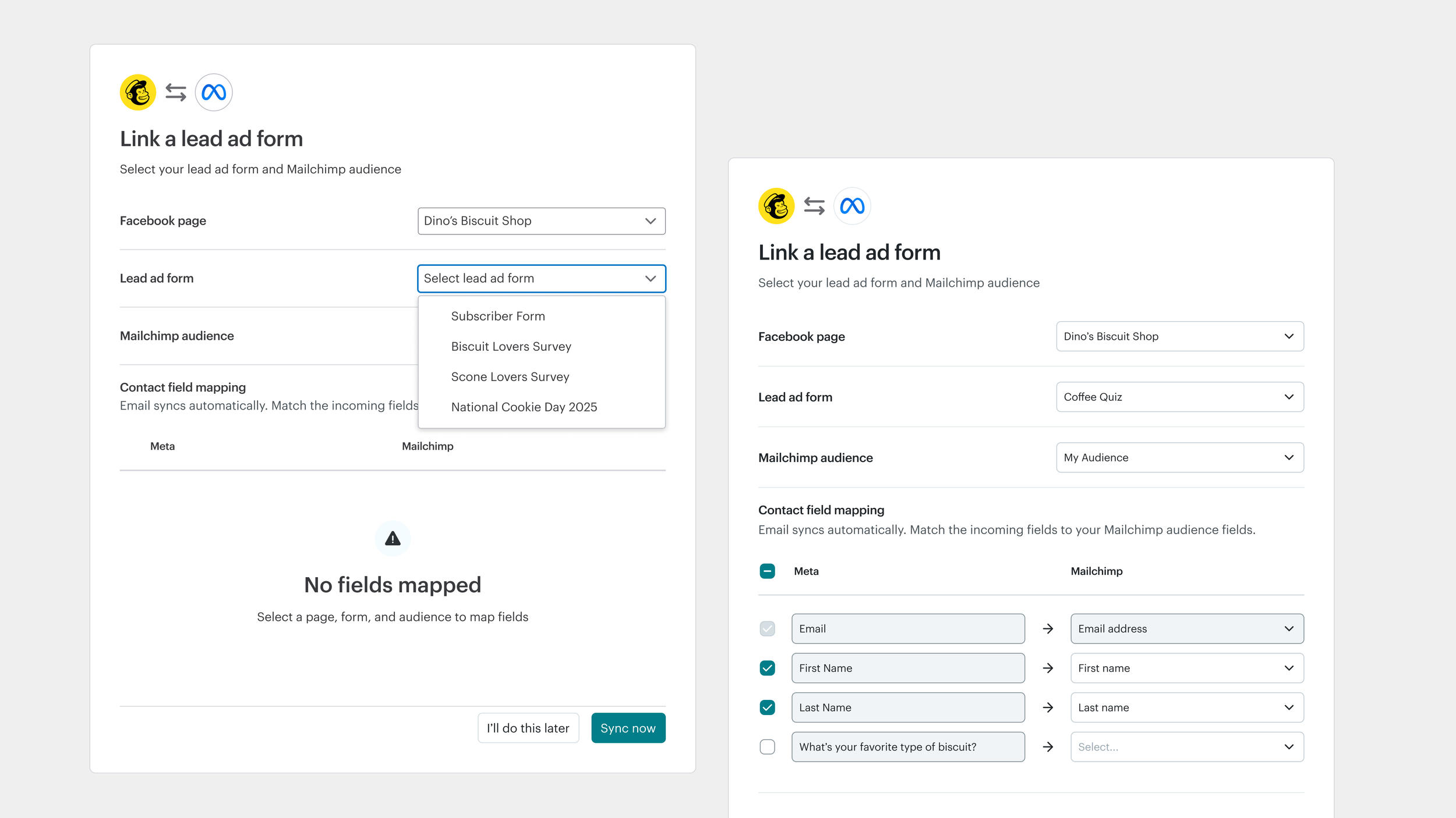 Mailchimp final design