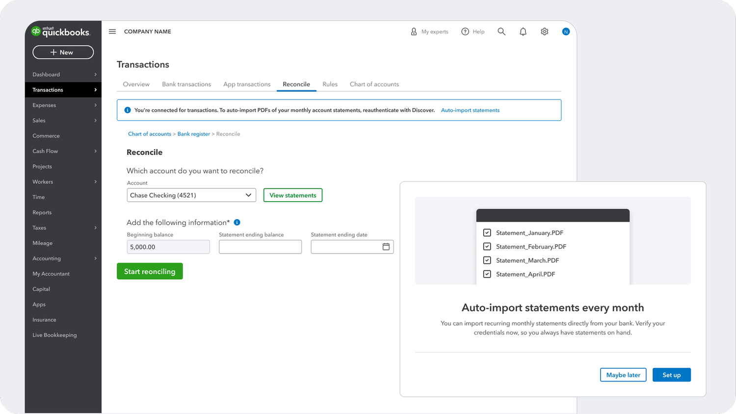 Multi channel experience in QuickBooks