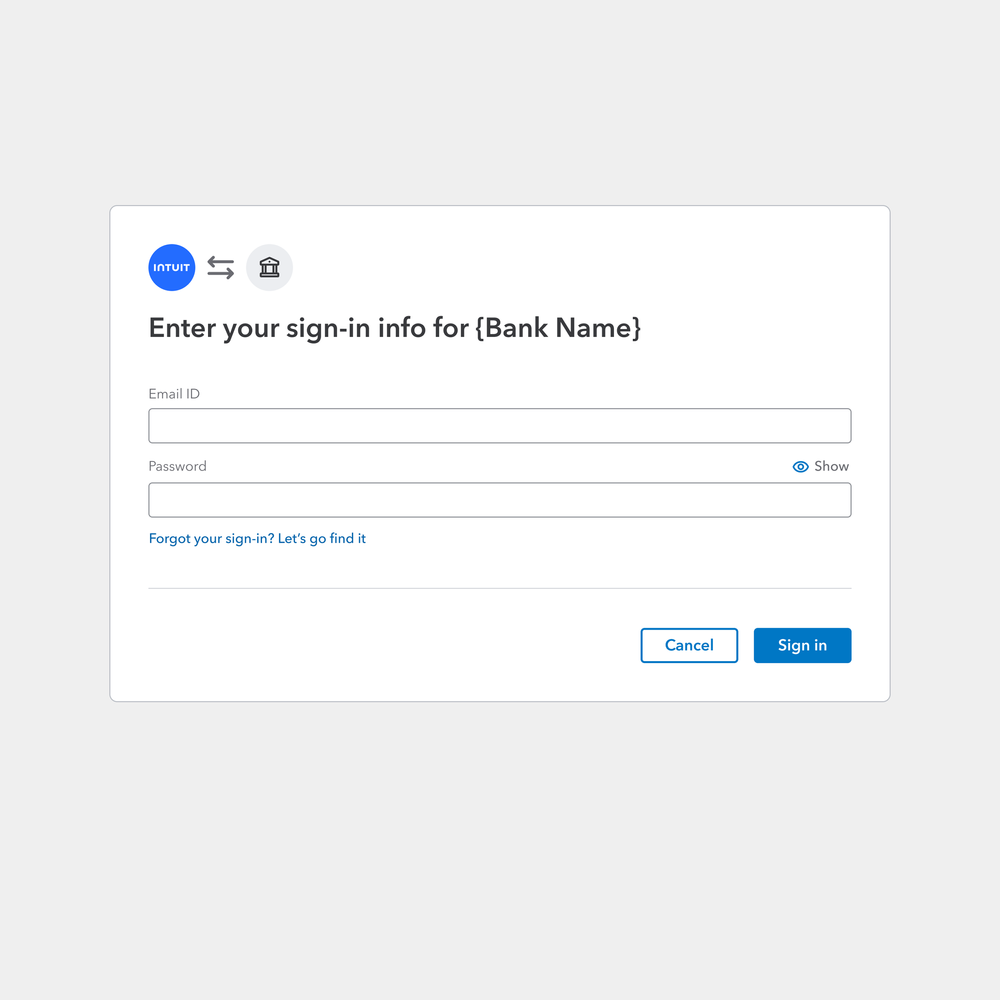 High drop off sign-in screen
